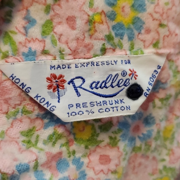 Radlee vintage floral flannel nightgown, 44 - Picture 7 of 8